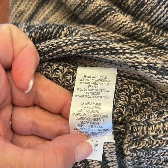 Studio One brown black long sleeve turtleneck sweater dress Size L New - Picture 9 of 10